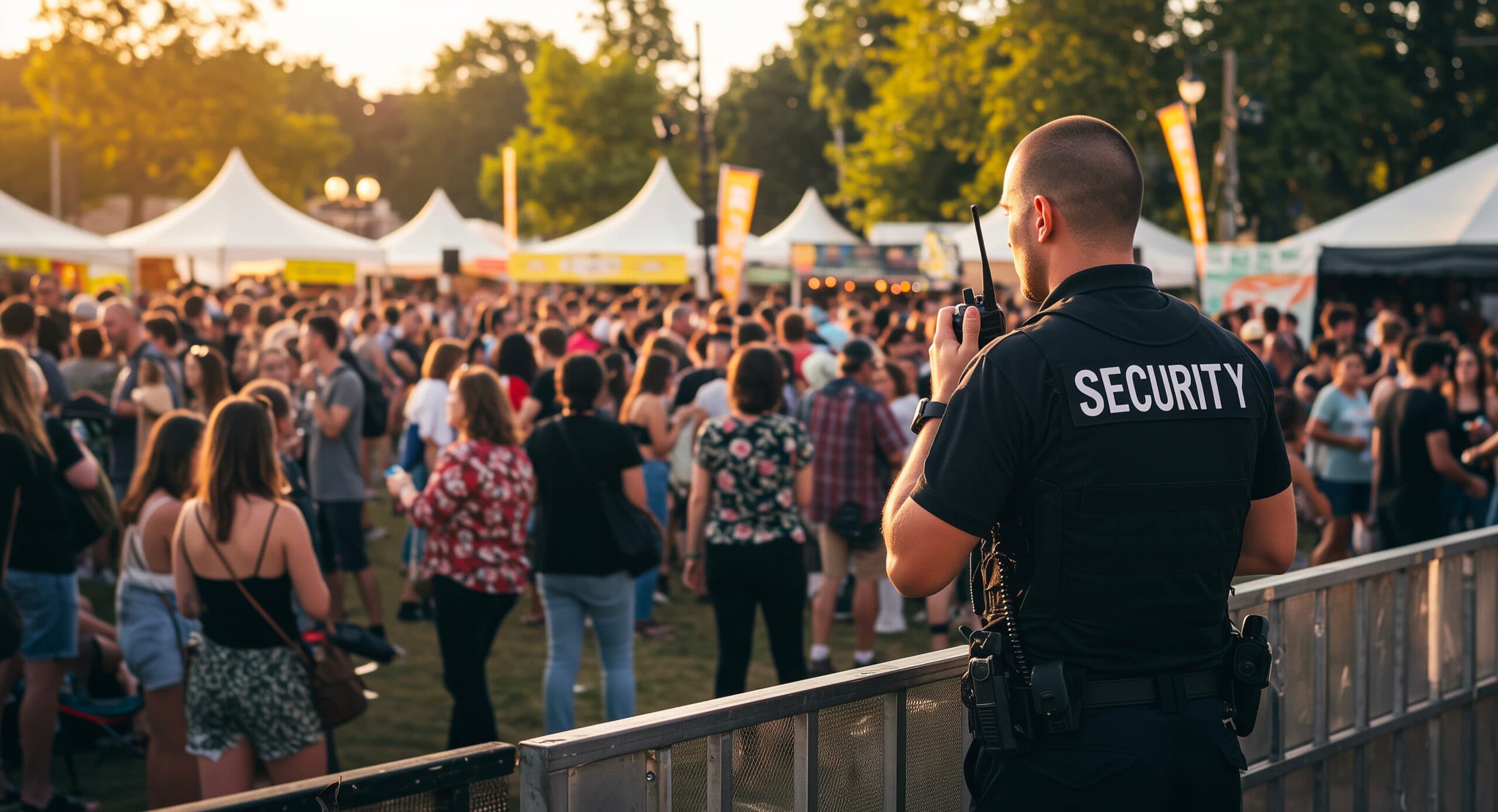Event Marketing image of security guard at outdoor event